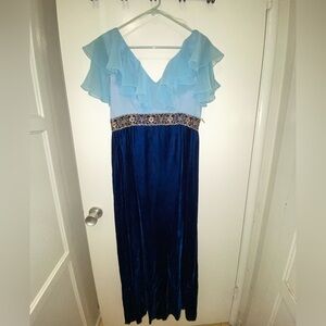 Vintage Velvet Formal Dress with Tags